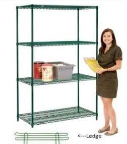 AL472G 72 x 4 in. Shelf Ledge, Poly-Green
