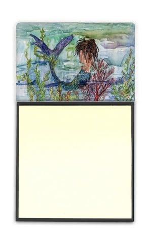 Brunette Mermaid Coral Fantasy Sticky Note Holder