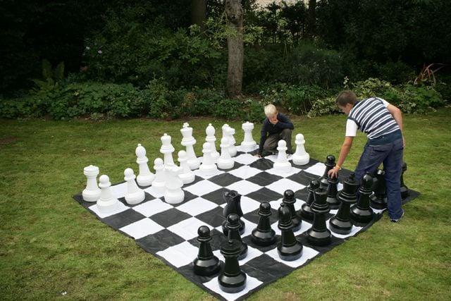 Giant Chess Set with Mat