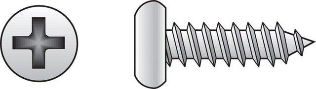 0823318 12 x 1.25 in. Pan Head Stainless Steel Sheet Metal Screws