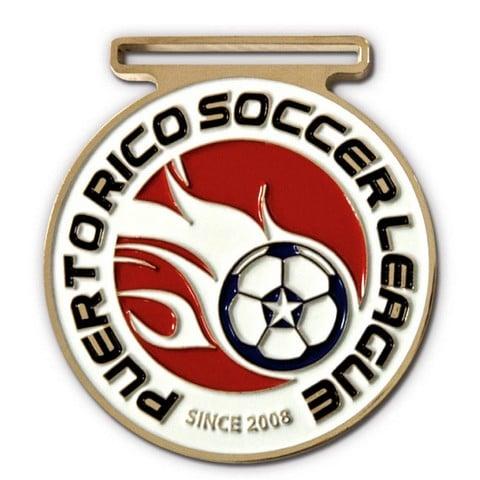 1.25 in. Power Stamped Brass Medal - Soft Enamel - Pack of 100