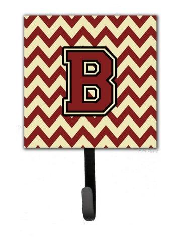 CJ1061-BSH4 Letter B Chevron Maroon & Gold Leash or Key Holder