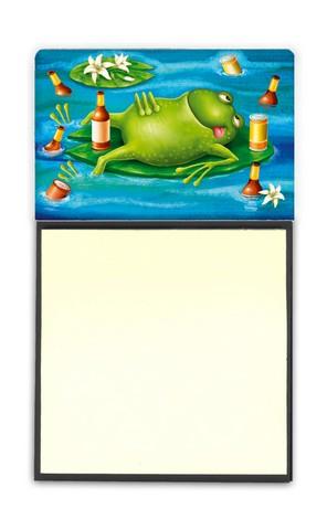 APH0093SN Frog Drinking Beer Sticky Note Holder