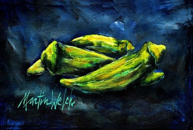 Okra Bleu Fabric Placemat