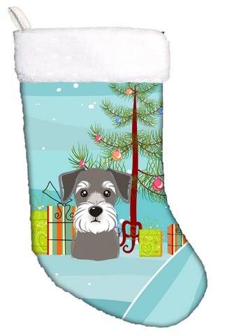 BB1578CS Christmas Tree & Schnauzer Christmas Stocking