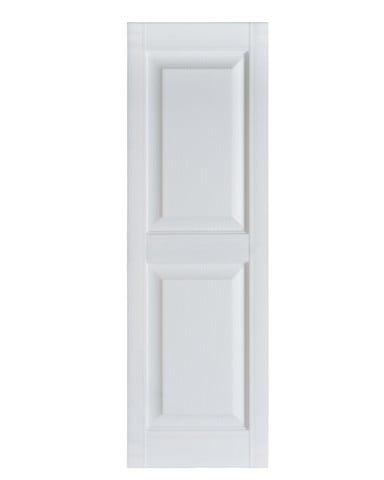 Perfect Shutters  Premier Raised Panel Exterior Decorative Shutters Paintable - 15 x 39 in.