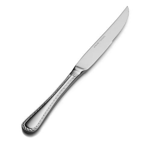 Amore Euro Solid Handle Steak Knife, Pack of 12