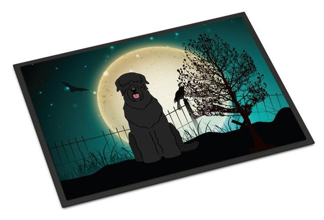 BB2216MAT Halloween Scary Black Russian Terrier Indoor or Outdoor Mat, 18 x 0.25 x 27 in.