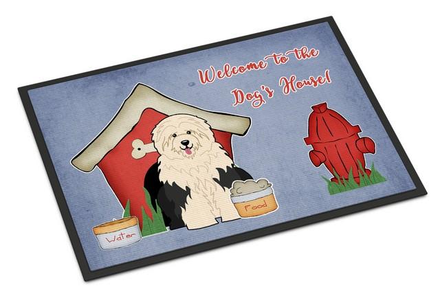 BB2850MAT Dog House Collection Old English Sheepdog Indoor or Outdoor Mat, 18 x 0.25 x 27 in.
