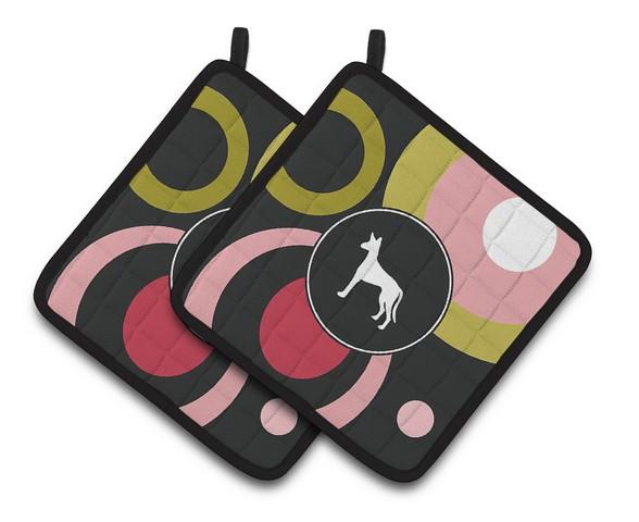 Ibizan Hound Pair of Pot Holders - 7.5 x 3 x 7.5 in.