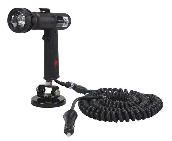 10 watt Pistol Grip LED Spotlight with Magnetic Base, 800 ft. Beam, 16 ft. Coil Cord with Cigarette Plug