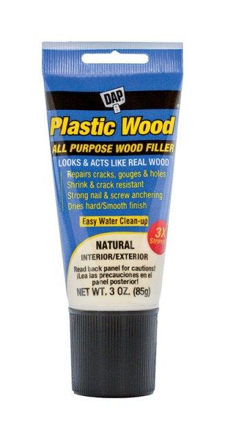 00580 3 oz Plastic Wood Natural Stainable Wood Filler, Natural