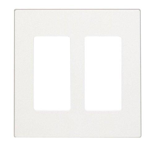 Leviton C42-80309-0SW 2 Gang Wallplate Screwless  White