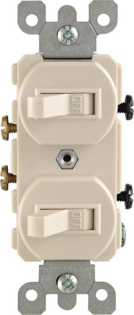 05224-2TS Duplex Single Pole Switches  Light Almond