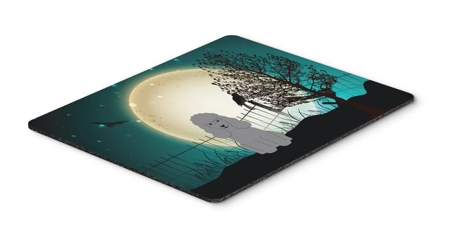 BB2258MP Halloween Scary Poodle Silver Mouse Pad, Hot Pad or Trivet