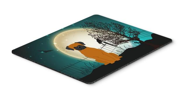 BB2305MP Halloween Scary Fawn Boxer Mouse Pad, Hot Pad or Trivet
