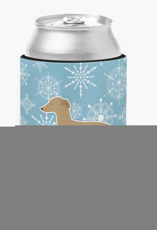 BB3514CC Winter Snowflake Italian Greyhound Can or Bottle Hugger