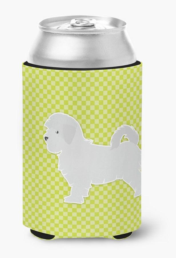 BB3836CC Maltese Checkerboard Green Can or Bottle Hugger
