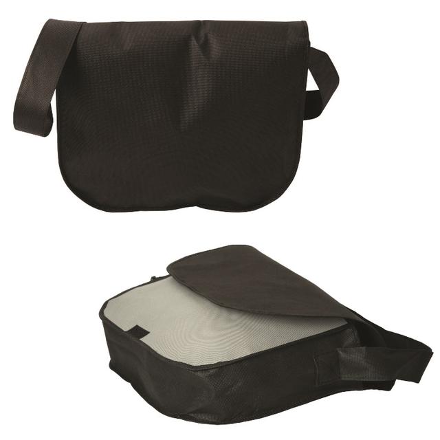 NW8737 The Mover Non Woven Messenger Bag Black  Grey