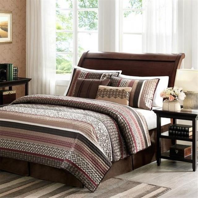 Princeton 5 Piece Coverlet , Set King - Red