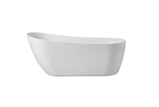 70 in. Soaking Single Slipper Bathtub&#44; Glossy White