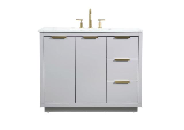 42 in. Single Bathroom Vanity&#44; Grey