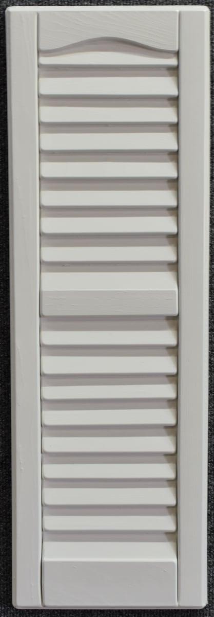 9 x 41 in. Louvered Exterior Decorative Shutters, White