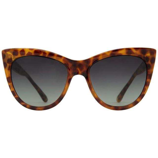 Saguaro Gloss Spotted Tort Sunglasses with Grey Gradient Lenses
