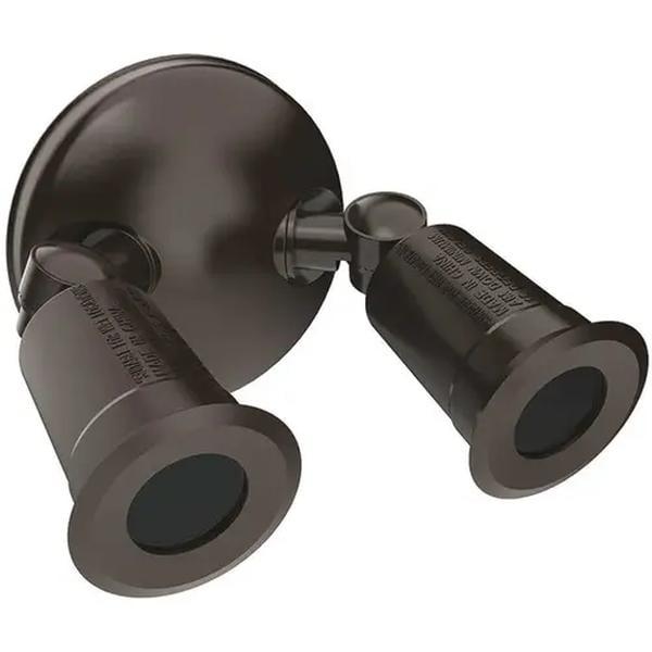 104-08600001-1 Twin-Head Outdoor Flood Light for Security - Bronze