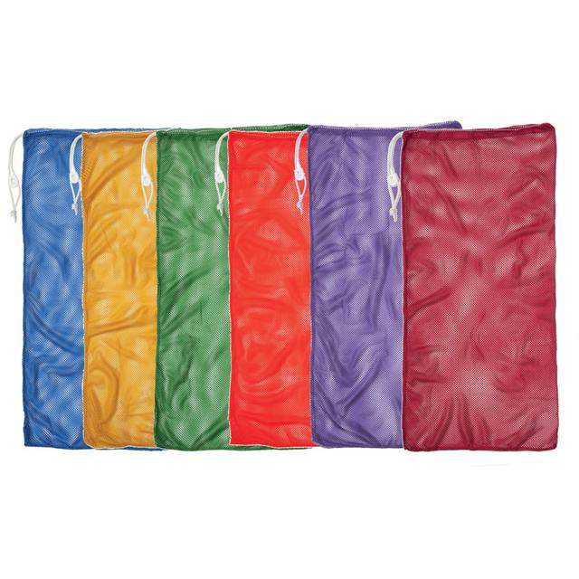 Assorted Color Mesh Equipment Bag - Set of 6