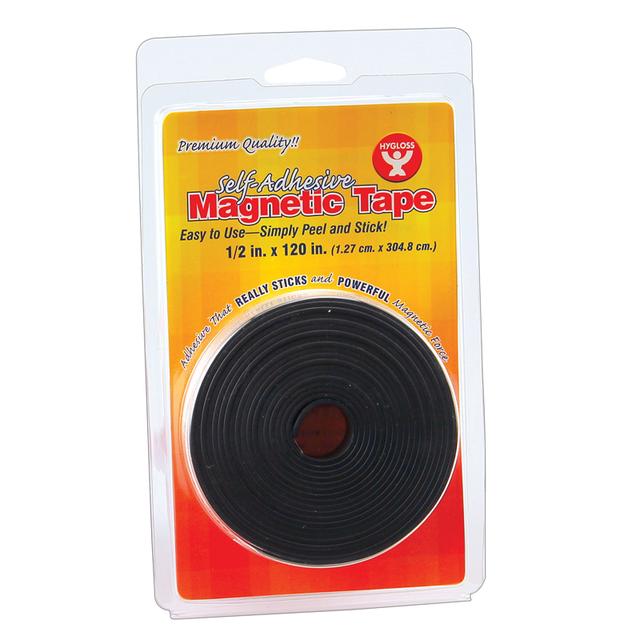 Hygloss Products HYG61410-6 0.5 x 10 in. Magnetic Tape Self Adhesive - 6 Roll