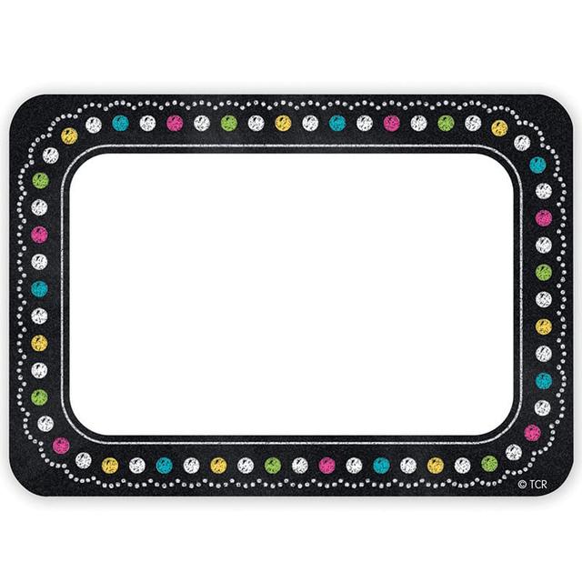 Chalkboard Brights Name Tags & Labels - Pack of 6