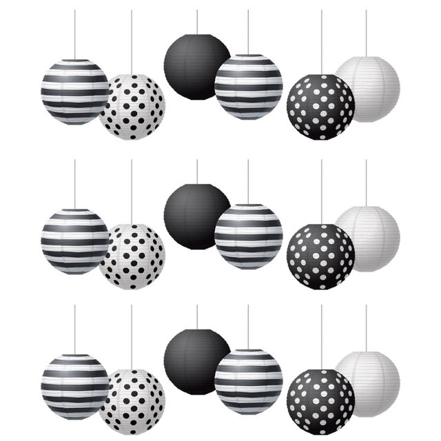 Hanging Paper&#44; Black & White - Pack of 3