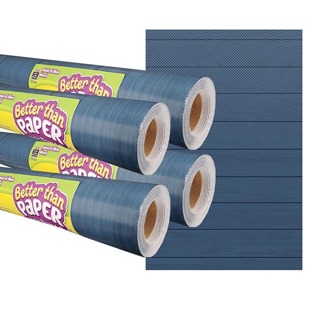 Wood Better Than Paper Bulletin Board Roll, Admiral Blue - Pack of 4