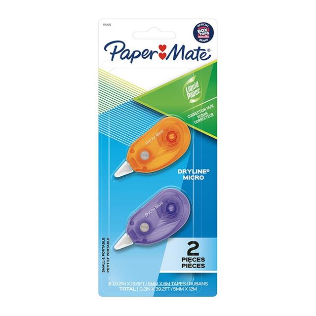 Sanford SAN1742425-3 Papermate Micro Correction Tape, Assorted Color - 2 Count - Pack of 3