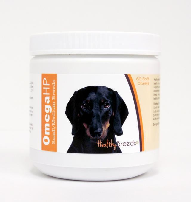 Dachshund Omega HP Fatty Acid Skin & Coat Support Soft Chews - Black - 60 Count
