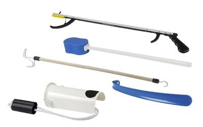 Hip Kit No 3 - 26 in. Reacher, Contoured Sponge, Sock Aid, 18 in. Plastic Shoehorn & Dressing Stick