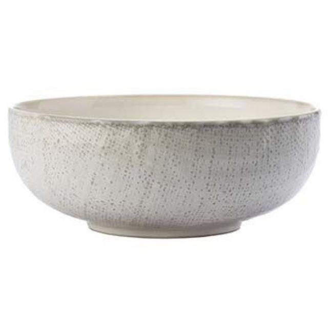 78 oz Knit Porcelain Bowl  Ivory