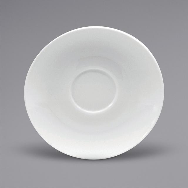 6.25 in. Queensbury Round Bright White Porcelain Saucer