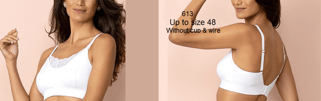 613 White Breastfeeding Bra, Size 34 - 3 Piece