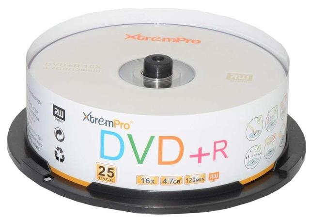 11025 DVD-R 16X 4.7GB 120Min Recordable DVD Blank Discs in Spindle - Pack of 25