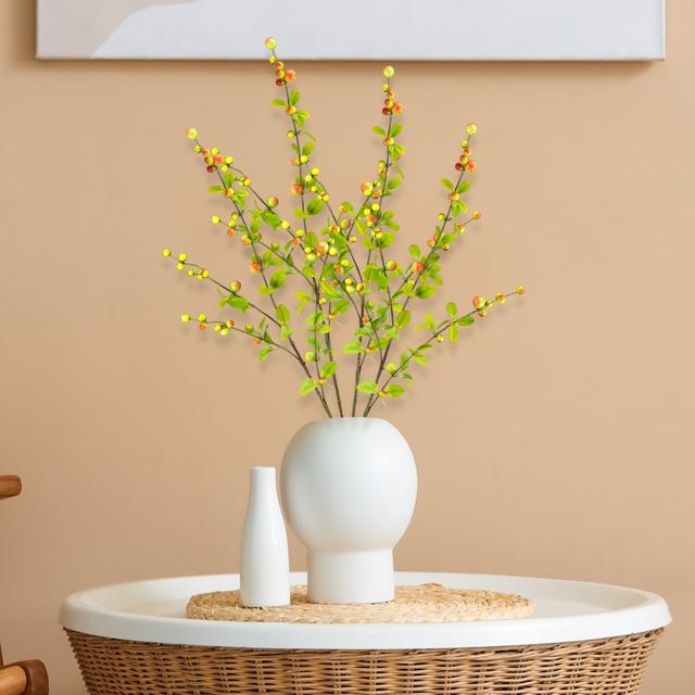 35835136 Berry Branch Artificial Sprays, Green & Brown - 34 in. - Set of 6