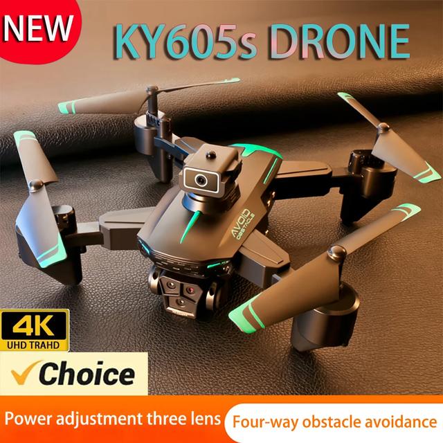 NM59518 Drone Professional 4K Wide-Angle Three Camera Optical Flow Positioning 360 Deg Obstacle Avoidance RC Quadcopter Aircraft - Blue & Yellow