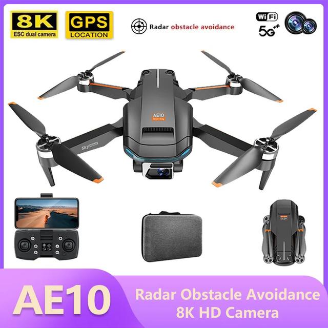 NM60726 Drone 8K Dual Camera Three-axis EIS Anti Shaking Pan Tilt GPS Obstacle Avoidance Folding Quadcopter RC Helicopter
