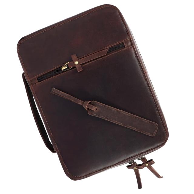 NT86270 Kodiak ELIZO Leather Bible Cover Case for Women & Men - Large