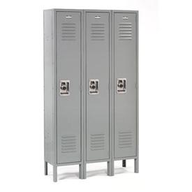 Single Tier Infinity Locker with 3 Door Ready to Assemble - Gray