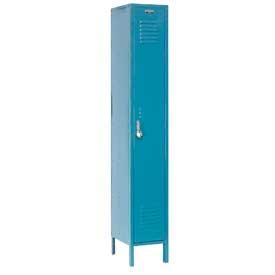 Global Industrial  12 x 18 x 72 in. Single Tier Paramount Locker with 1 Door Ready to Assemble, Blue