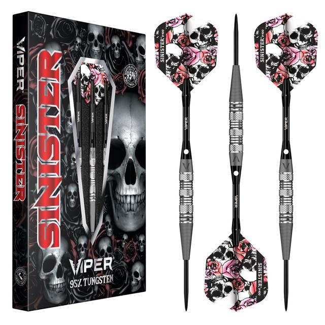 23-1026-24 24 g Sinister Tungsten Steel Tip Darts - Triple Knurl