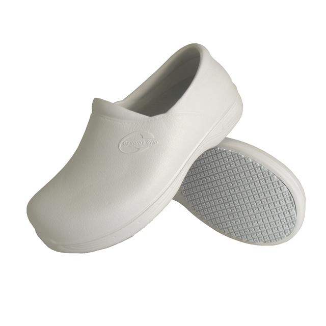 Mens Slip-Resistant Injection Clogs - White - Size 6