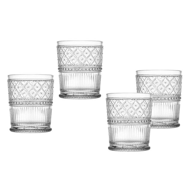 R4-27001 Claro Double Old Fashion Glass, Clear - Set of 4